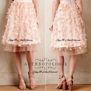 Anthropologie Eva Franco NWT blush tulle skirt